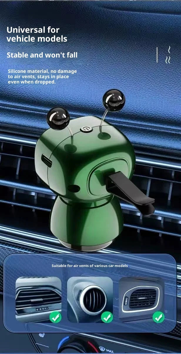 Creative Car Smart Aromatherapy Diffuser - Robot-shaped Aromatherapy Ornament, Air Freshener with Long-lasting Light Fragrance