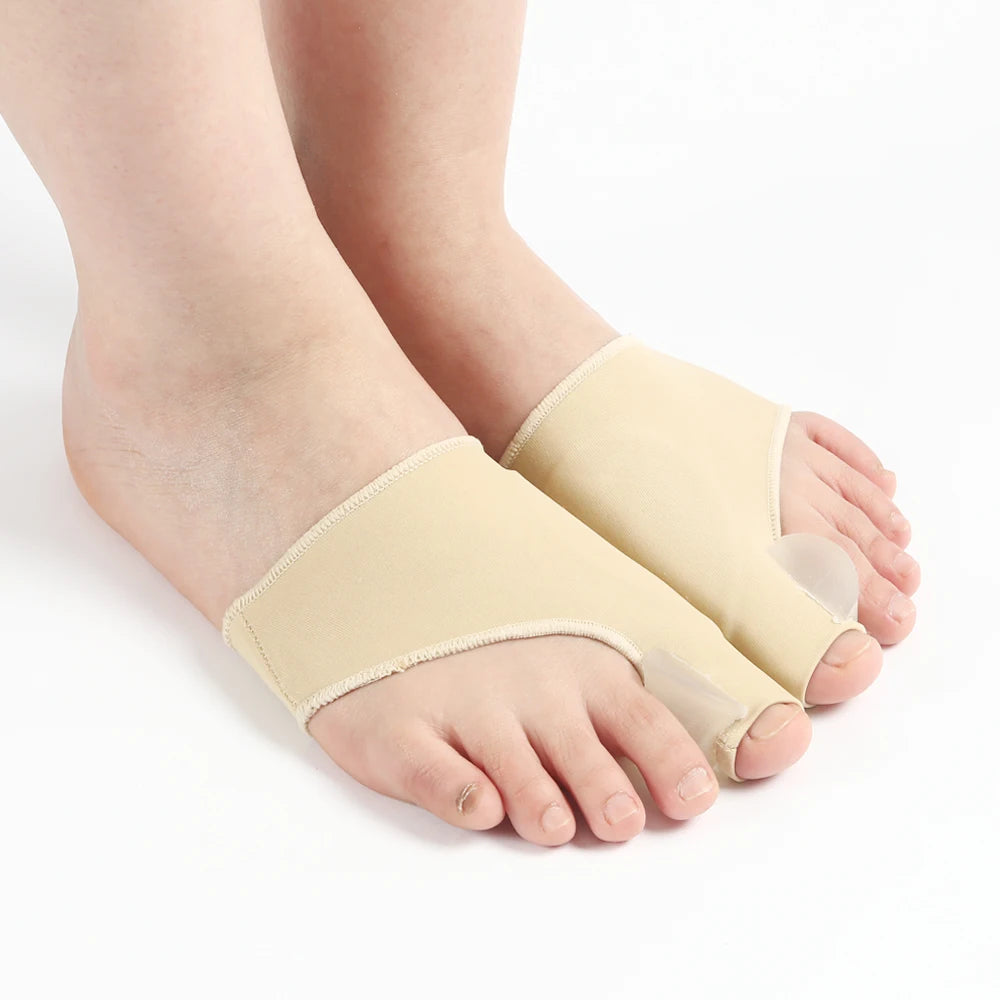 2Pcs Toe Separator Hallux Valgus Bunion Corrector Orthotics Feet Bone Thumb Adjuster Correction Pedicure Sock Straightener Tools
