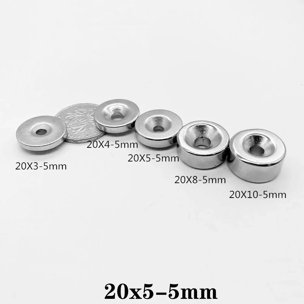 20x5-5 Powerful Round Magnet 20*5 Hole 5mm Suitable For Refrigerators, Offices DIY 20*4-5 18x4-5