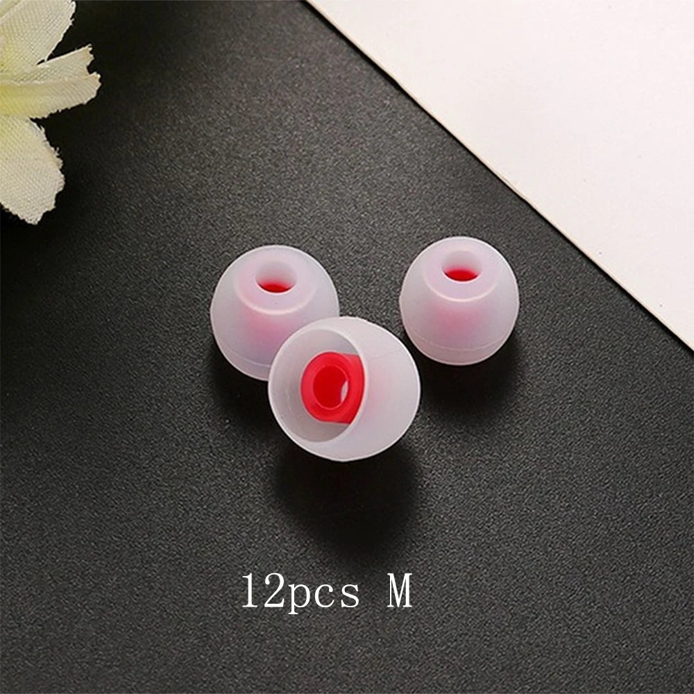 Ivinxy 12pcs Layer Silicone In-Ear Earphone Covers Cap Replacement Earbud Bud Tips Earbuds eartips Earplug Ear pads cushion