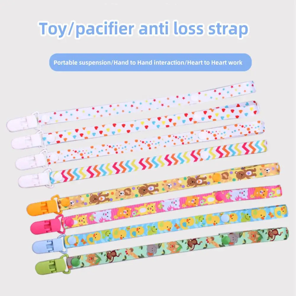 Baby Pacifier Clip Chain Ribbon Anti-lost Pacifier Holder Dummy Chains Toddler Nipple Soother Clips Baby Teether Toy Chew Gifts