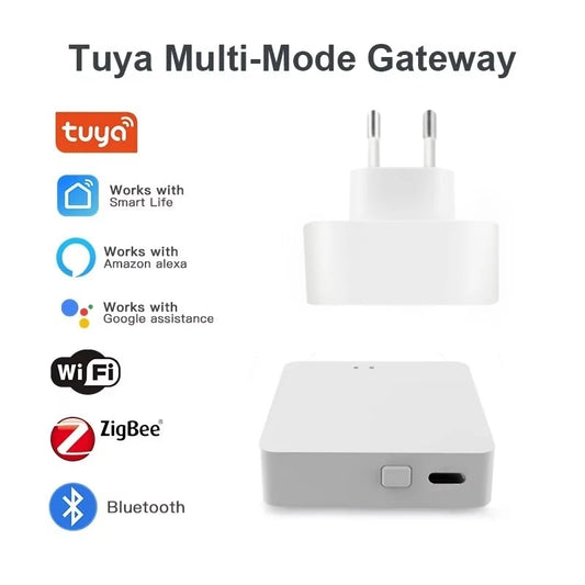 Smart Tuya Zigbee Bluetooth Mesh Hub Multi-mode Gateway Wireless Plug in Hub Bridge Support Home Linkages Alexa Google Voice