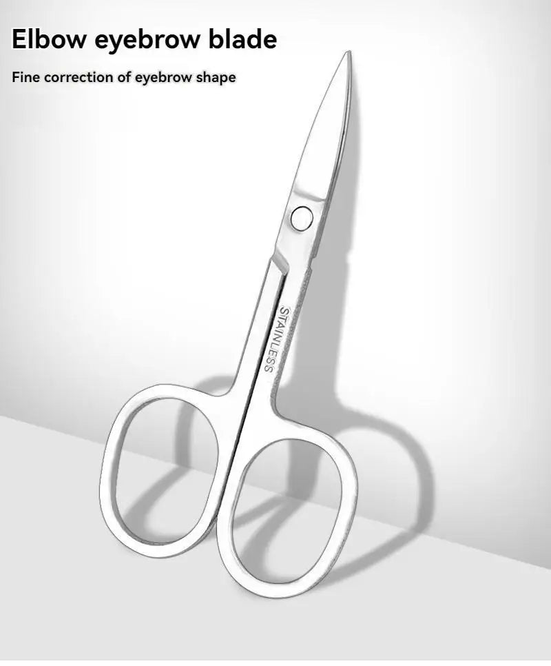 19pcs Stainless Steel Nail Scissor Set Full Set Nail Clippers Household Cuticle Nipper Manicure Tools Nail Clippers