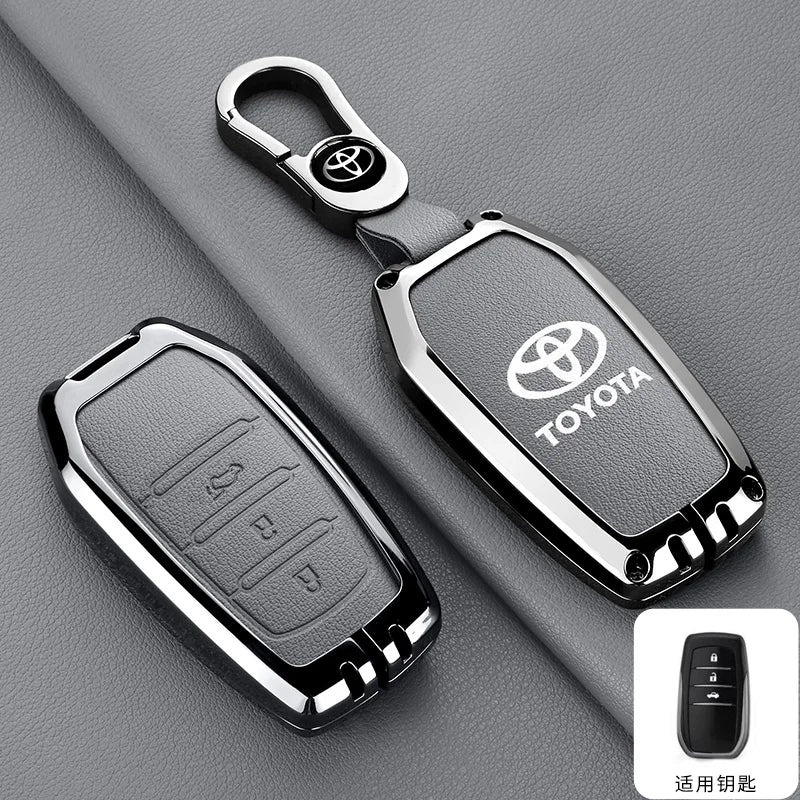 Car Remote Key Case Cover For Toyota CHR Hilux Fortuner Land Cruiser 200 Camry Corolla Crown RAV4 Highland Keychain Accessories
