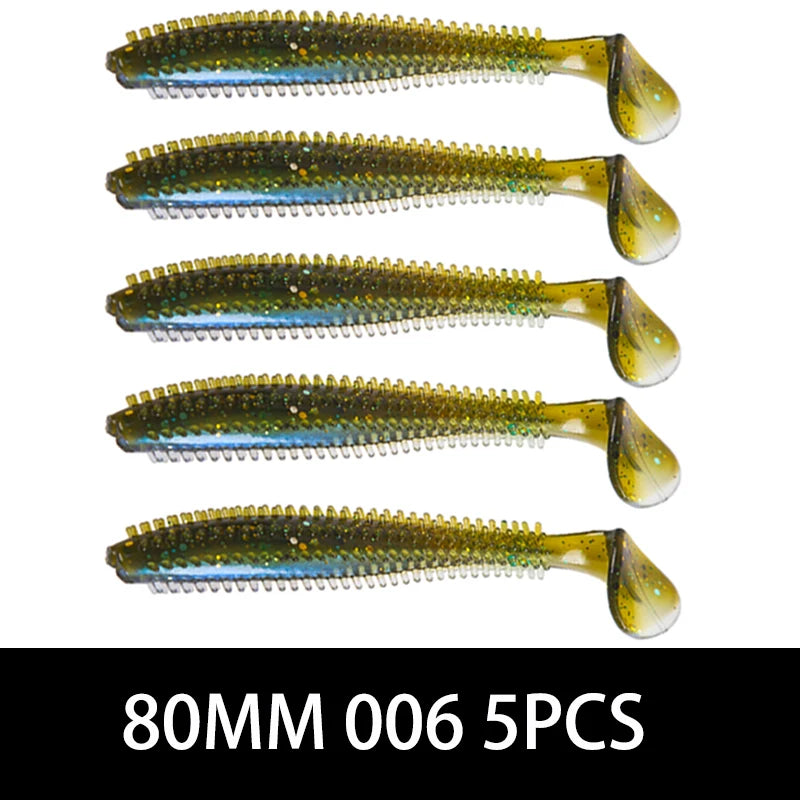 Silicone Soft Bait Fishing lure With Particles Fishing Bait 80MM120MM Pike Perch Fishing Artificial Bait Simulation Bait рыбалка