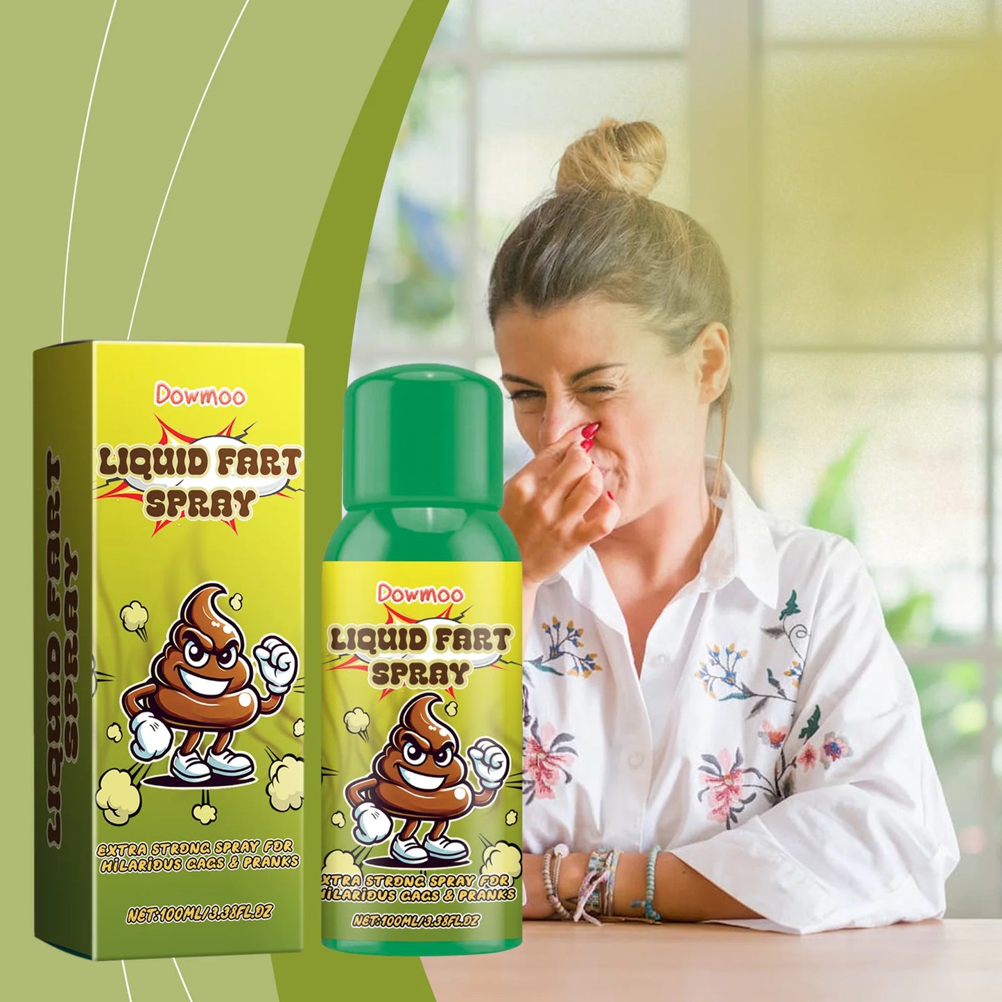 100ml Super Stink Fart Spray–Prank Trick Spray with Extra Potent Stench,Fake Poop Scent,Emitting"Foul Fart"Odor,Party Supplies