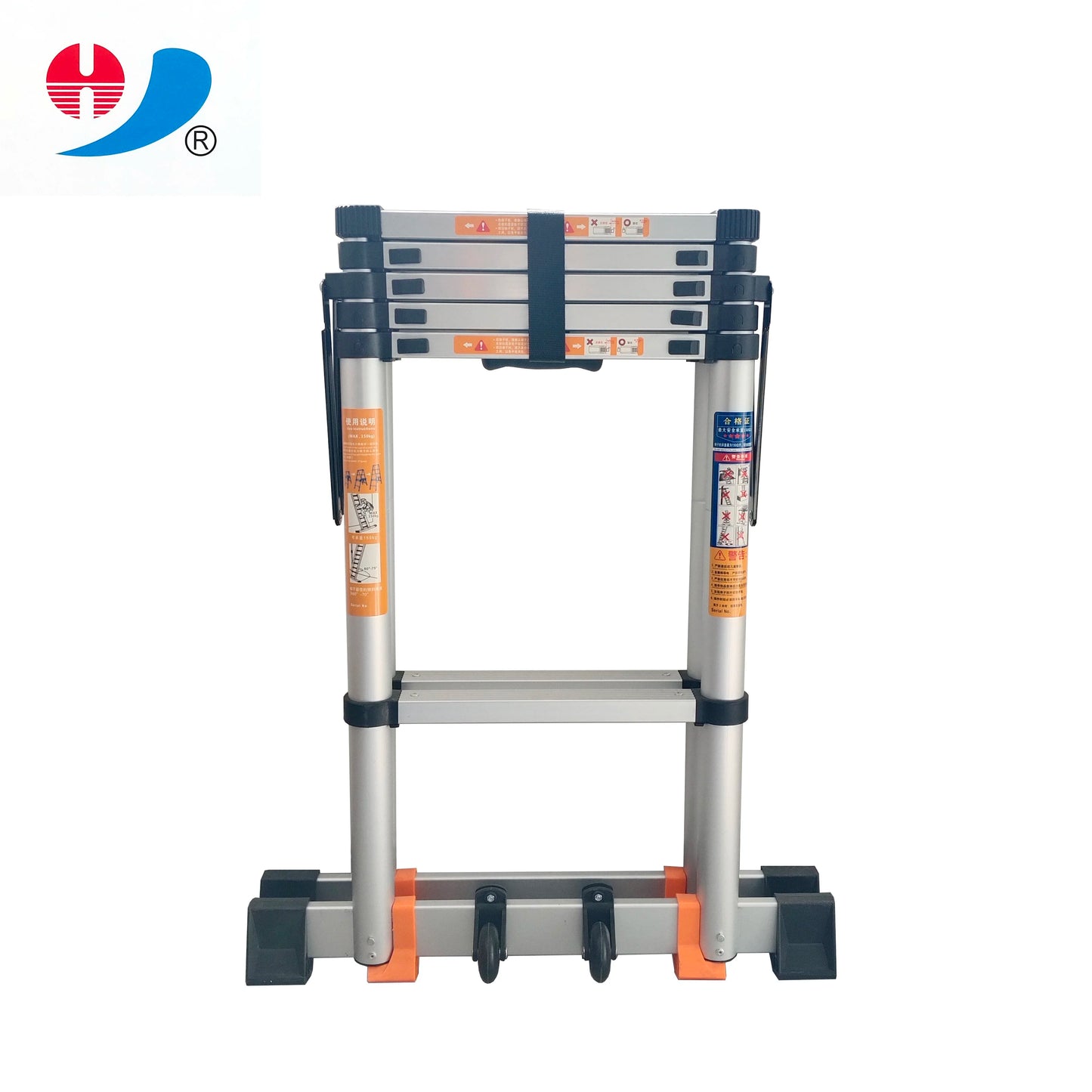 ZC1-Portable Indoor/Outdoor Folding Telescopic Ladder Aluminum Alloy Step Folding Combination Industrial Domestic Ladder