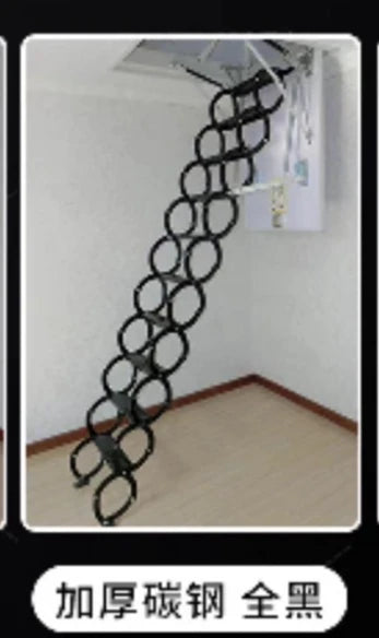 Thickened silent electric loft telescopic stairs, fully automatic, invisible indoor stretching folding ladder, villa elevator
