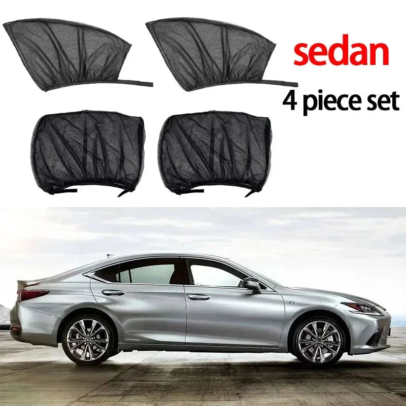 2 or 4pcs screen window set premium window sunshade breathable mosquito net for front and rear windows, UV protection Accessorie