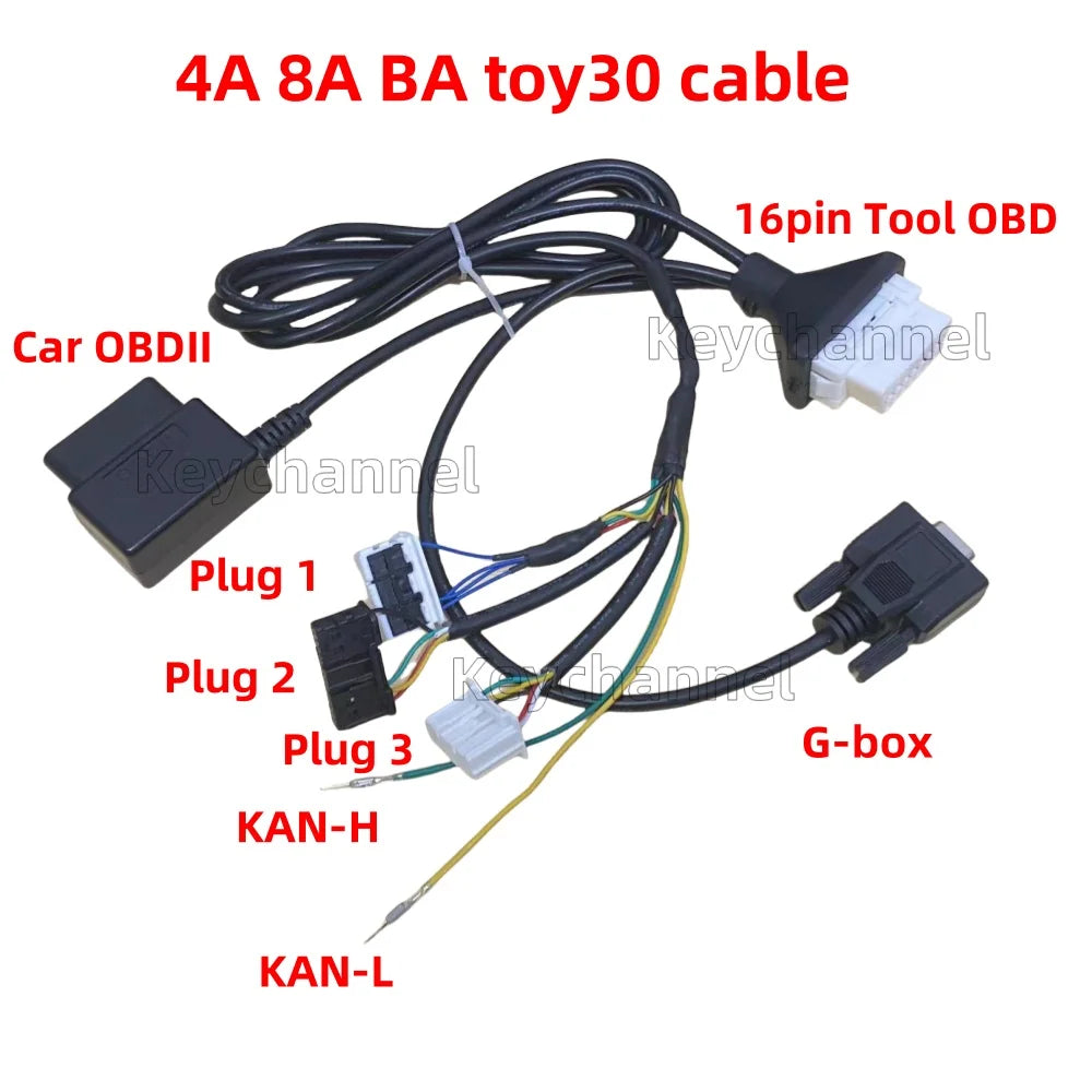 Toy30 Cable 4A 8A BA Smart Key Program Cable 16pin OBD Cable for Autel OBDSTAR K518 Xhorse Key Tool Plus for All Toyota Lexus