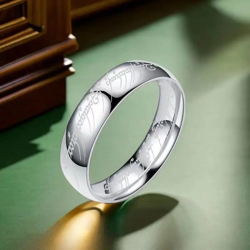 Stainless Steel Rings for Men Fashion Rings Exquisite Couples Wedding Titanium Steel Saturn Ring for Women's Jewelry Gift