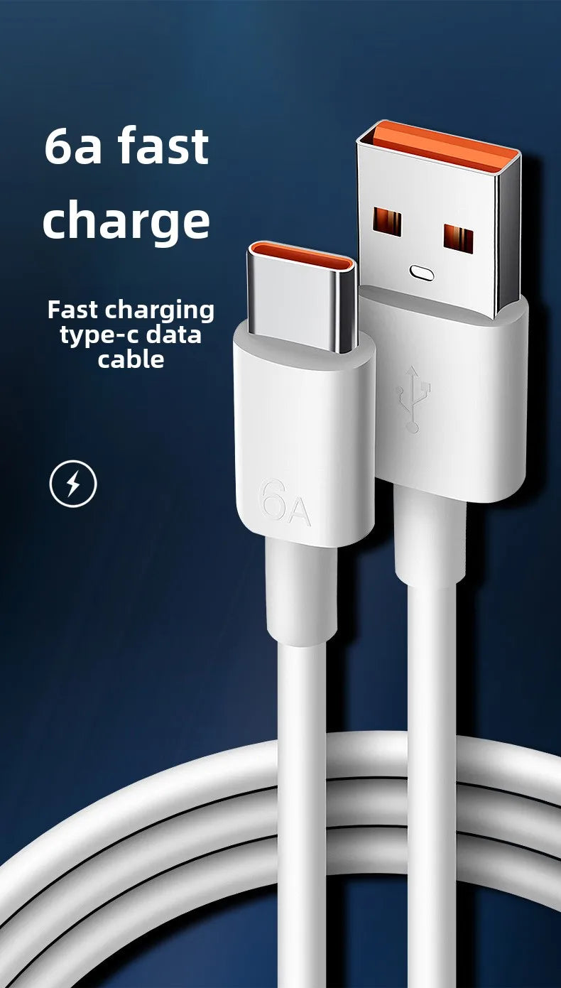 Suitable For Android Phone 6A Charging Cable,Universal 66W Data Cable,Type-C Super Fast Charging,Not Suitable For iPhone