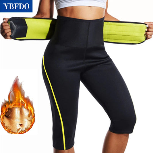 YBFDO Sweat Sauna Pants Neoprene Suit Sweating Shapers Fat Burner Corset Body Shaper Slimming Pants Waist Trainer Shapewear