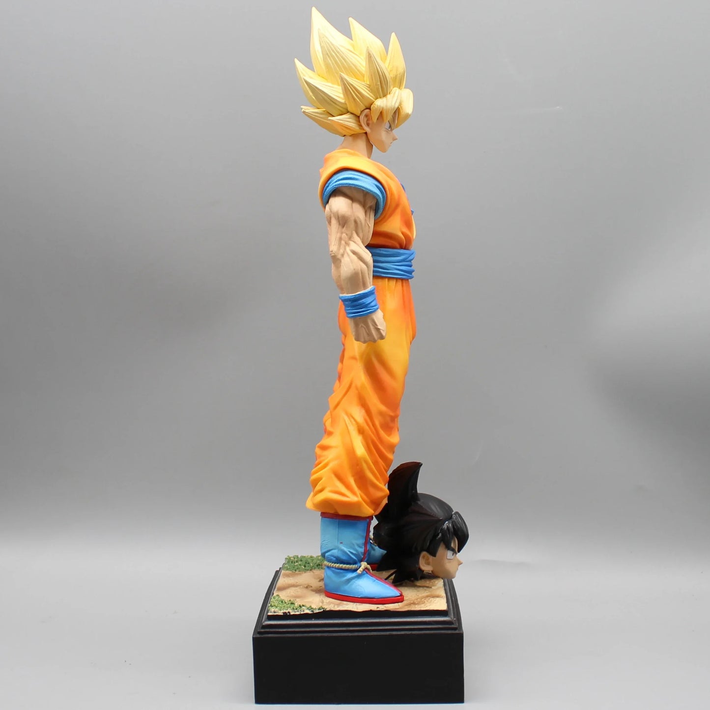30cm Dragon Ball Z Figures Son Goku Anime Figure 2 Heads Kakarotto Super Saiyan Goku Pvc Statue Model Doll Collection Toys Gifts