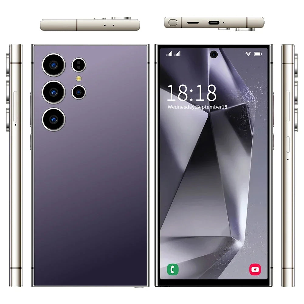 2025 New Hot S25 Ultra Original Intelligent 5g Dual Card Dual Standby Android 14 System 8000mah Battery Global Version
