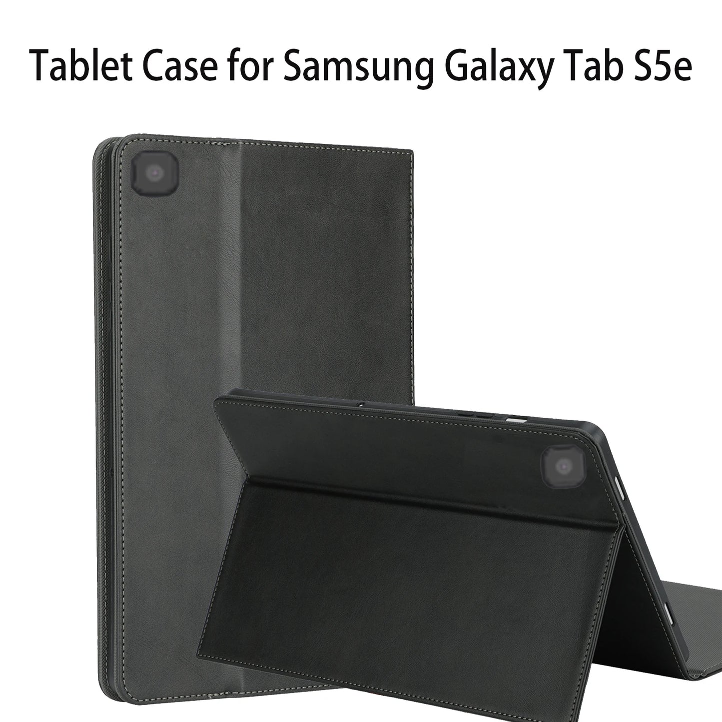 Tablet Case for Samsung Galaxy Tab S5e Protective Cover Kickstand Function Shockproof (PU leather+ TPU Cover)