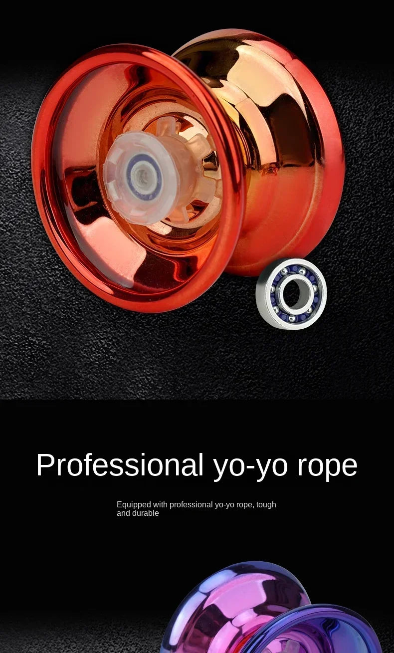 Professional Aluminum Metal Yoyo for Kids and Beginners. Metal Yo YOS for Kids and Adults with Yo Yo Accessories