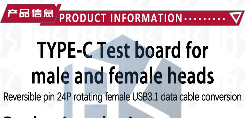 Type-C Male to Female USB 3.1 Test PCB Board Adapter Type C 24P 2.54mm Connector Socket For Data Line Wire Cable Transfer