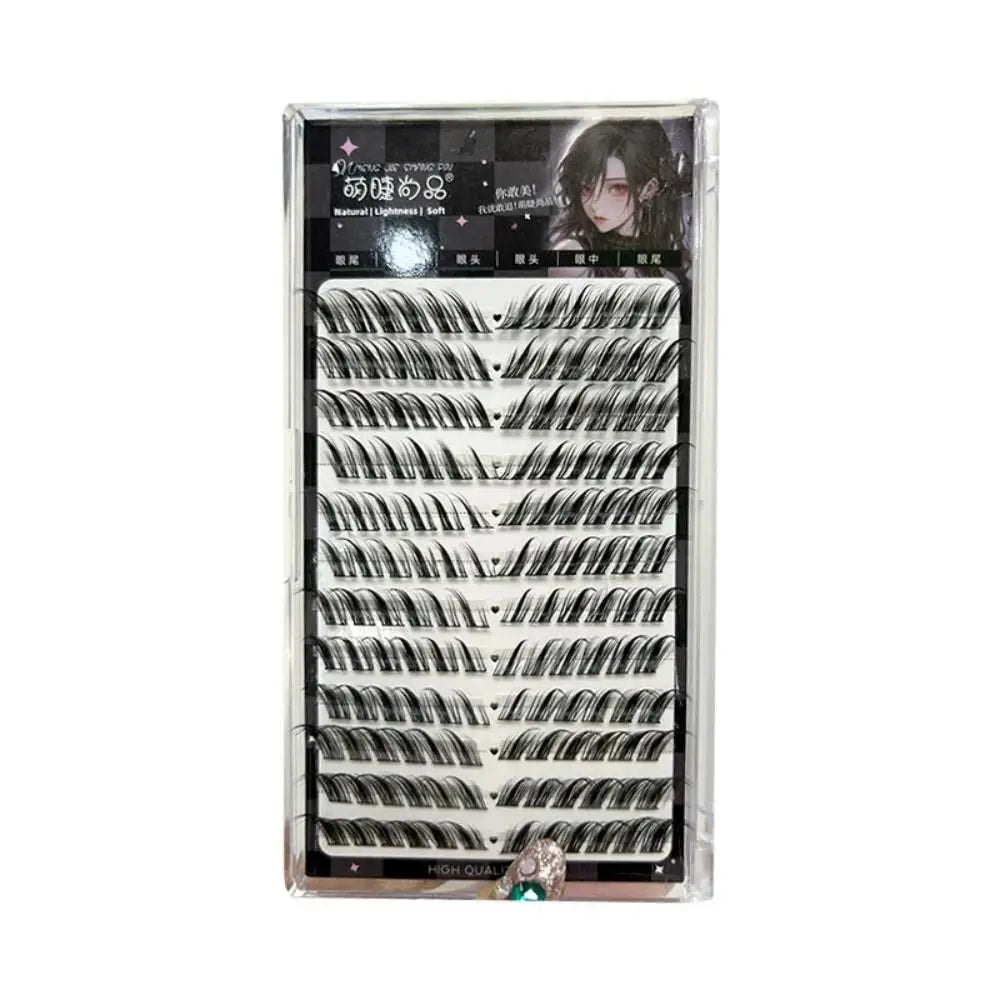 12Rows Fox False Eyelashes Single Cluster Eyelash Extension Segmented Lashes Fox Eye Effect Lashes Individual False Eyelashes