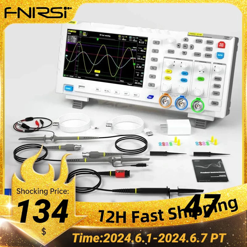 1014D Digital 2-In-1 Dual Channel Input Signal Source 100MHz* 2 Analog Bandwidth 1GSa/s Sampling Rate