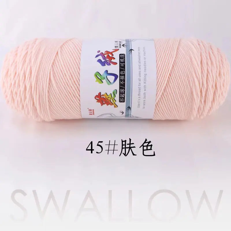 1Pc 200g Milk Cotton yarn for hand knitting Acrylic Crocheting Thread Yarn Crochet Doll sweater bag blanket slipper