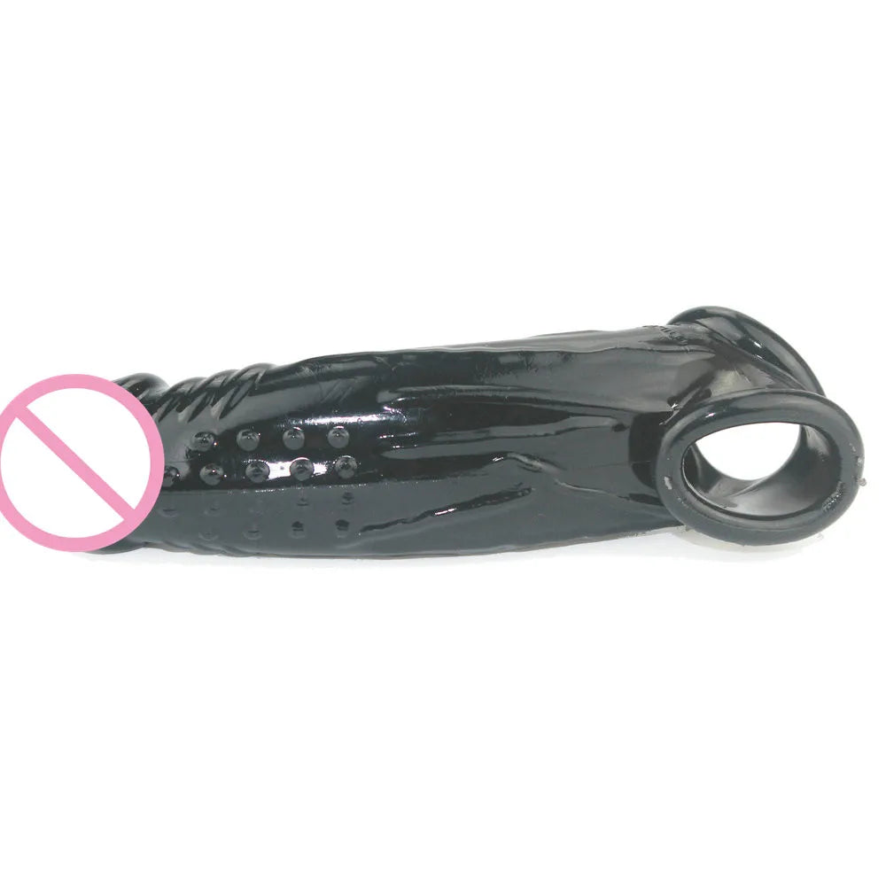 BOLD Extend Penis Delay Impotence Reusable Delay Comdom Enlarge Extension GSpot Cock Ball loop penis Sleeve Sex toys for Man