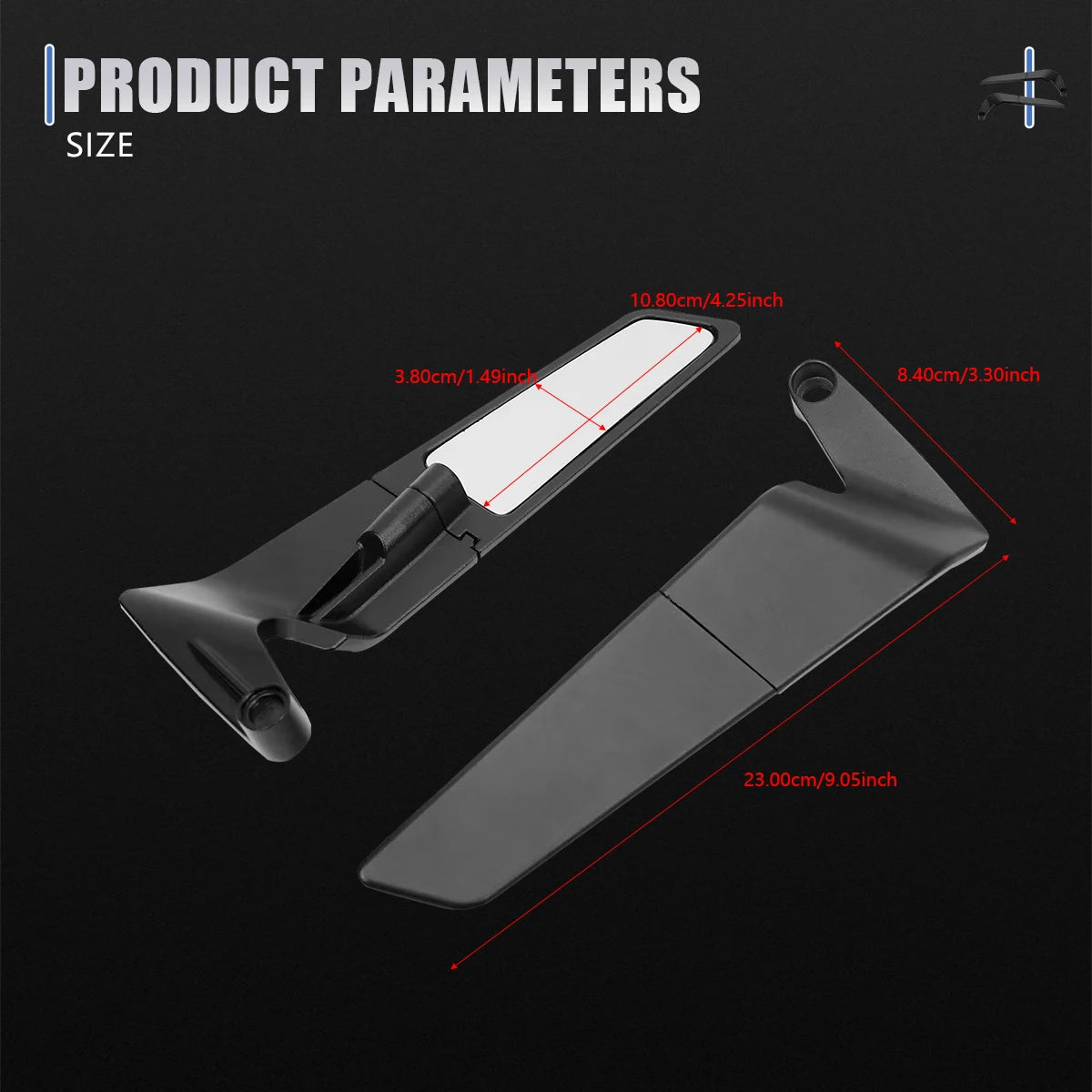 Motorcycle Mirrors Wind Wing Side Rearview Rotate Adjustable Mirrors For Honda YAMAHA MT07 BMW KTM Kawasaki DUKE Accessories