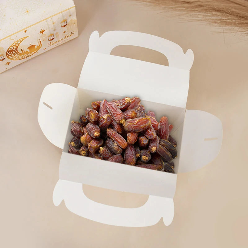 4/20Pcs Ramadan Gift Box 2025 Islamic Muslim Party Biscuit Candy Snack Packaging Boxes Bags EID Mubarak Home Decoration Supplies