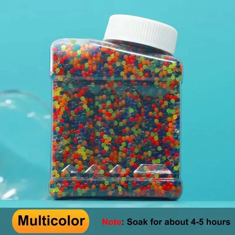 20K Water Balls Beads with Bottle 7-8mm Gel Water Beads Works for Gel Ball Gun and Splatter Ball Blaster Non-Toxic No Stain