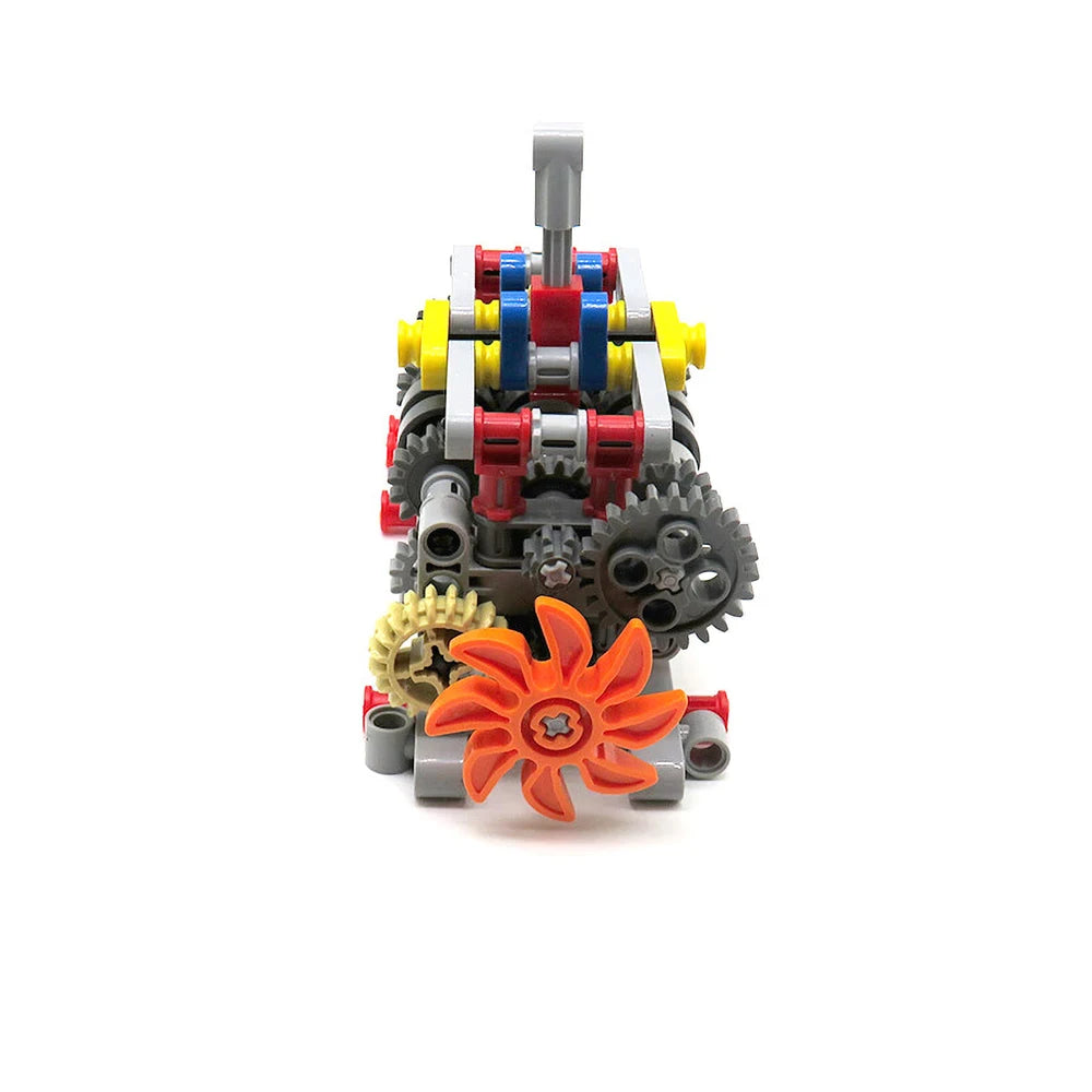 MOC 6 Speed Gearbox Engine Manual Transmission Model APP Control M Motor AA Battery Box 8883 8881 Building Block Power Functions