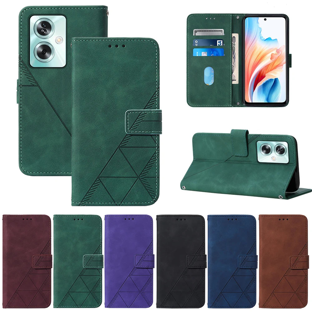 Flip Wallet Magnetic Leather Case For OPPO A98 A96 A95 A94 A93 A92 A80 A79 A78 A77S A77 A76 A74 A72 A60 5G 4G