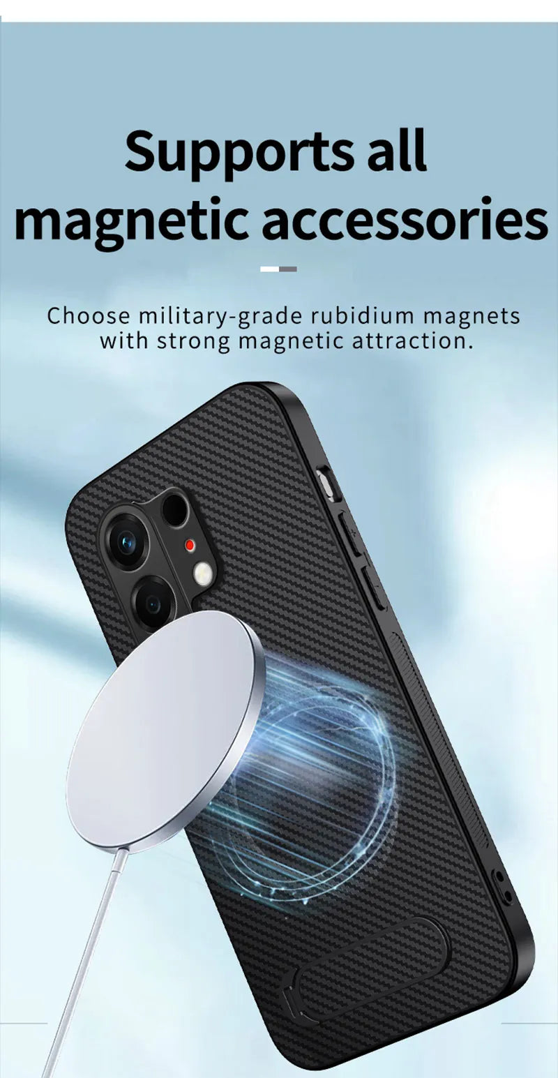 For Tecno Camon 50 40 Pro Plus Case Carbon Fiber Texture Magnetic Bracket PC Cover For Tecno Camon 40C Shockproof Bumper Funda