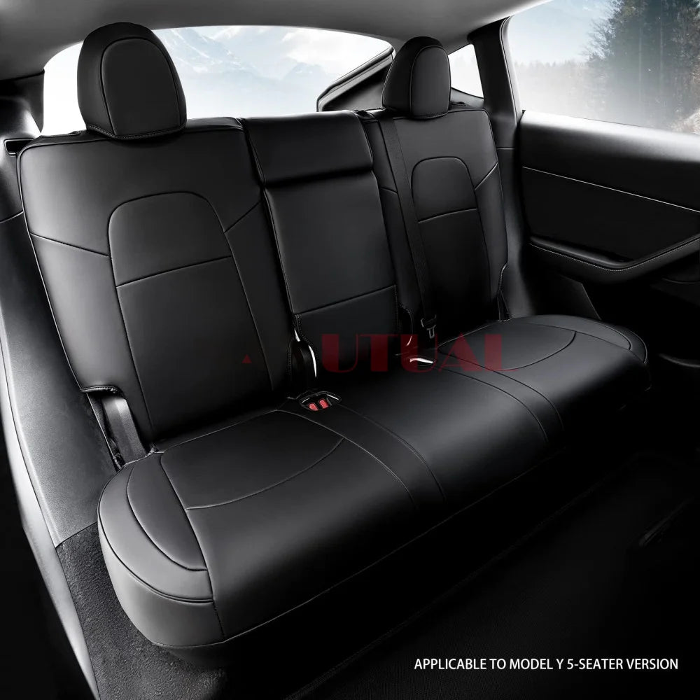 Seat Covers for Tesla Model Y 3 Seat Covers 2023-2020 Black seat Covers Interior Cover Nappa Leather Car Seat Accessories Black