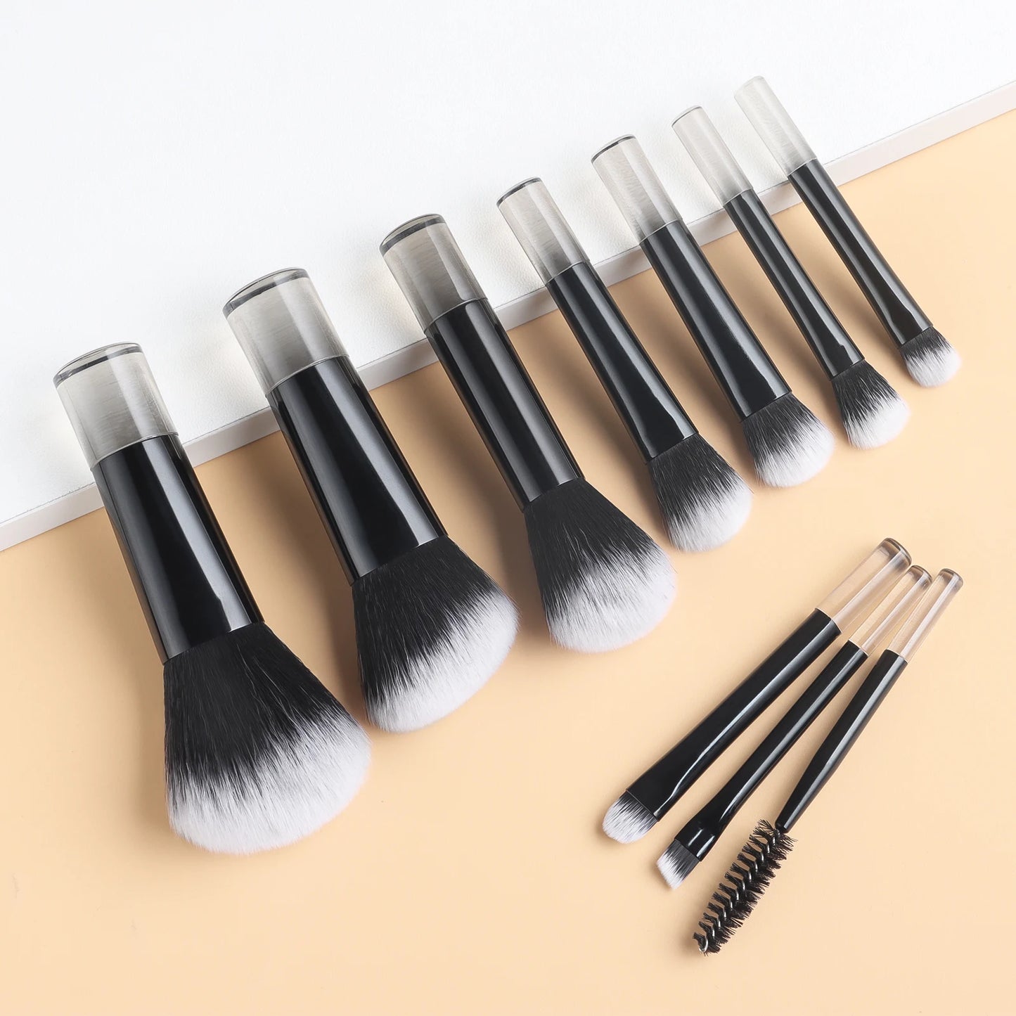 Makeup Brush Sets,10pcs Plastic Cute Portable Mini Multifunctional Makeup Brush Cosmetic Makeup Tool for Beginner