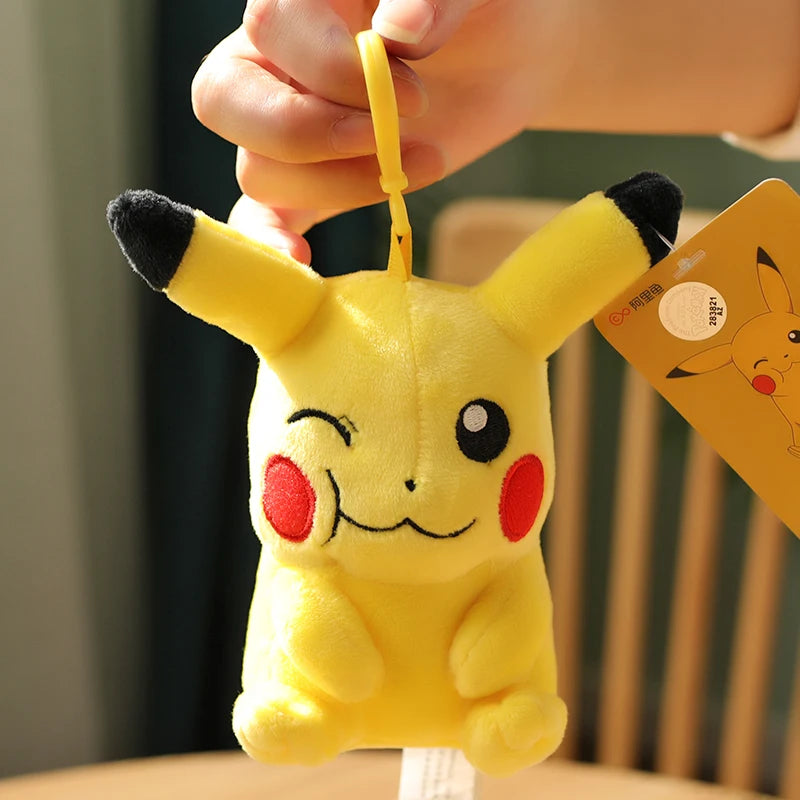 Clearance_Original Pokemon Plush Keychain Cartoon Toys Pikachu Charmander Psyduck Squirtle Snorlax Wobbuffet Doll Kids Kawai Toy