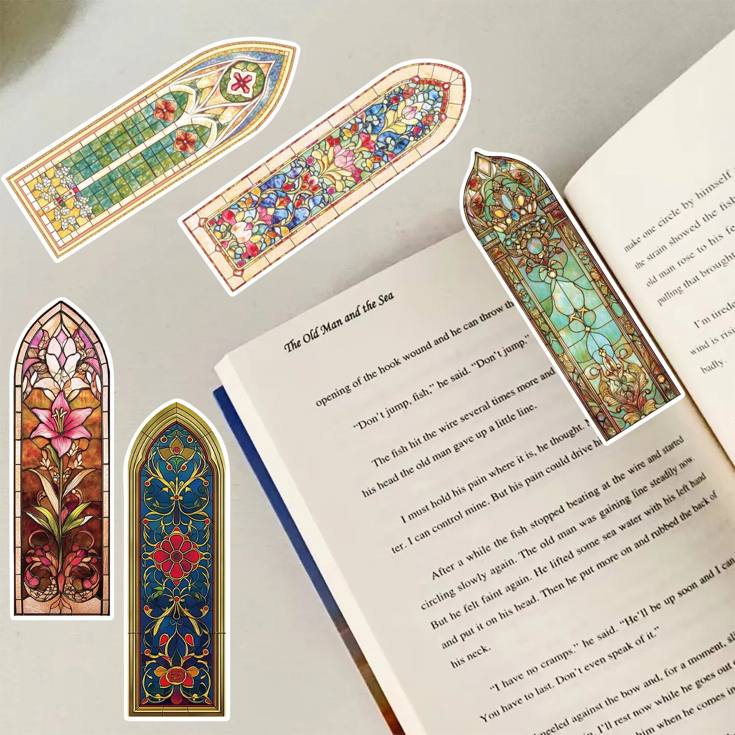 30Pcs Baroque Church Themed Bookmarks for Reading Page Tagging Student's Stationery Supplies DIY Creative Aesthetic Design