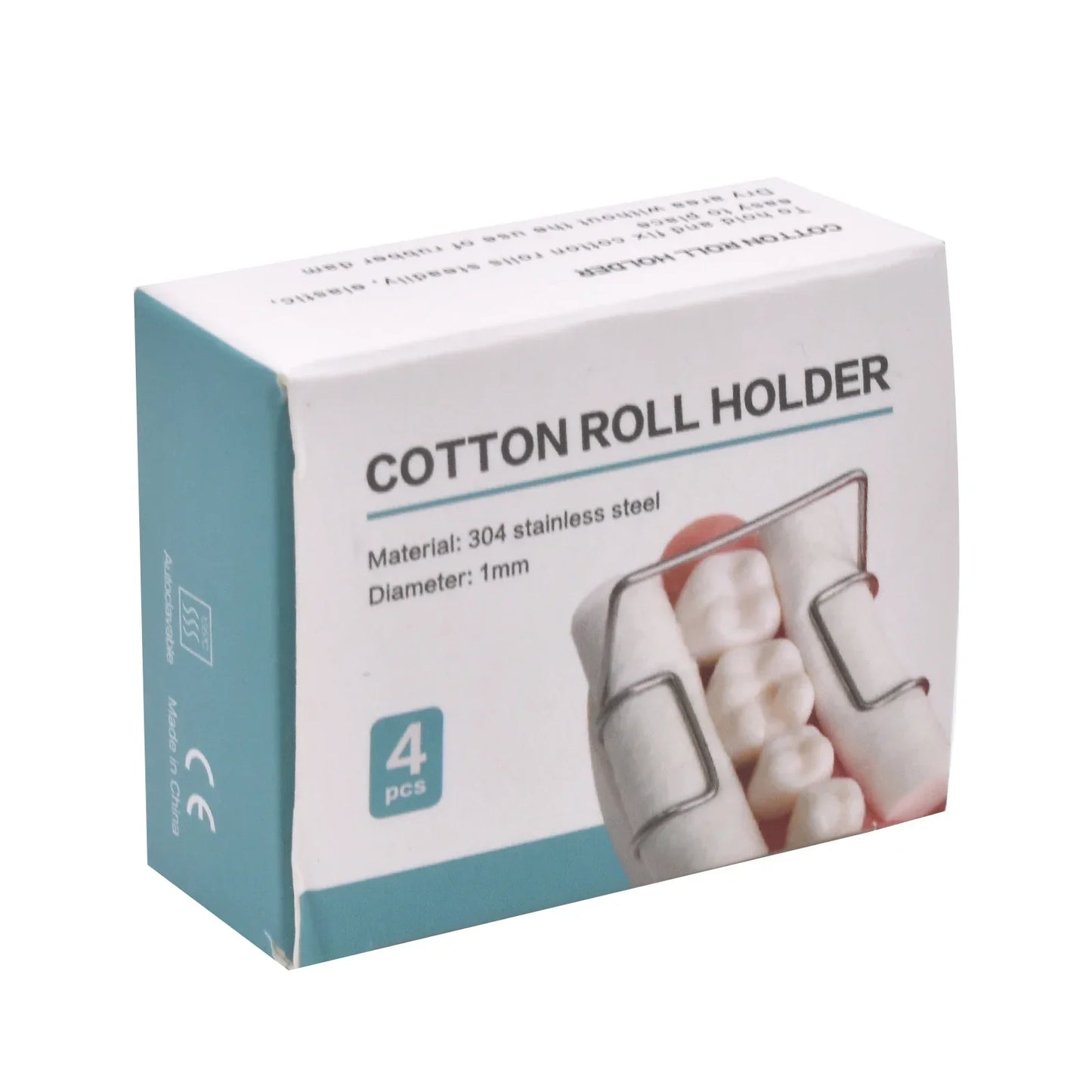 4Pcs Dental Cotton Roll Clip Stainless Steel Autoclavable Cotton Roll Holder For Dentist Clinic Dentistry Lab Supplies Tools