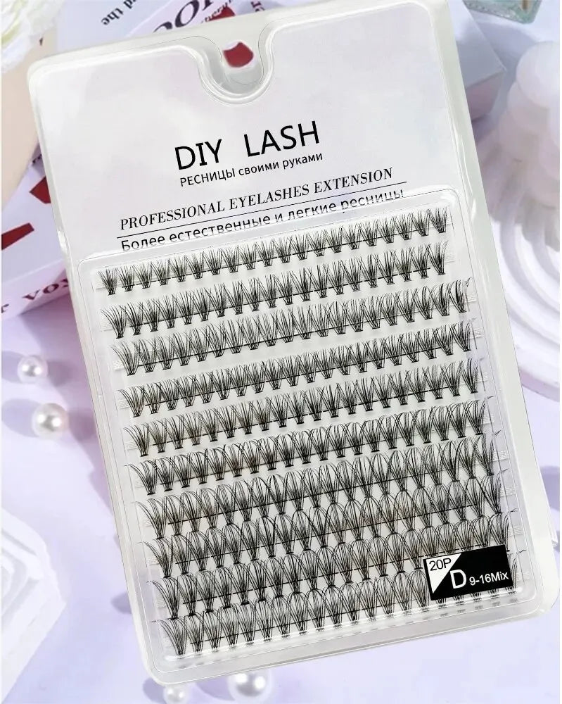 280pcs Individul Claster Eyeash Extension 30D/40D Mix Length DIY Cluster Lashes