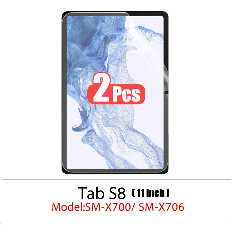 2pcs Pet Screen Protector For Samsung Galaxy Tab S7 Fe S9 Fe A9 Plus S6 Lite S7 S8 S9 A8 Plus Protective Clear Film No Glass