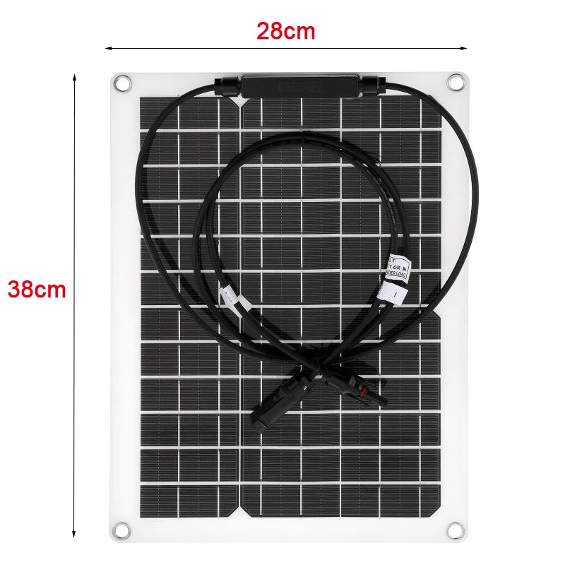 300W Solar Panel 18V Sun Power Solar Cells Bank With Connector Cover Solar Controller IP65 for Phone Car RV Boat Charger