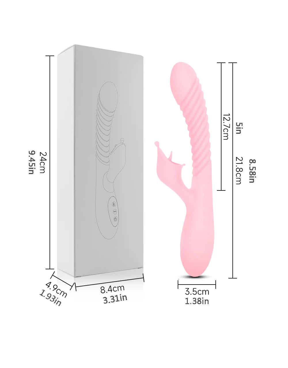 Silicone Tongue Licker Vibrator 10 Vibration Modes Dual G-spot Powerful Vibrating Massager Adult Sex Toys, Ladies Sexy Toys