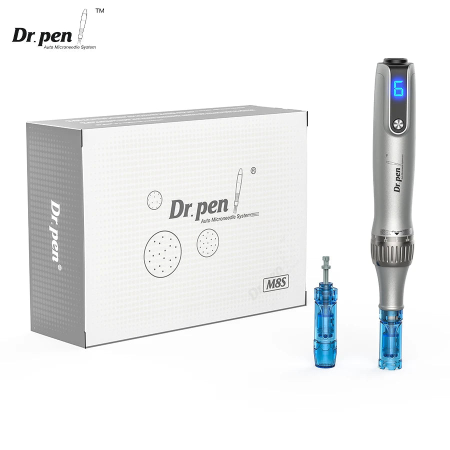 Dr. pen Ultima M8S Wireless Professional Derma Pen with 2  Needle for Hair Growth Microneedle Therapy Anti Backflow Micro Pen