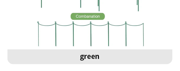 6pcs Tall Plant Support Stakes Metal Half Round Garden Plant Cage And Support Green Plant Support Ring Border For Flower Indoor