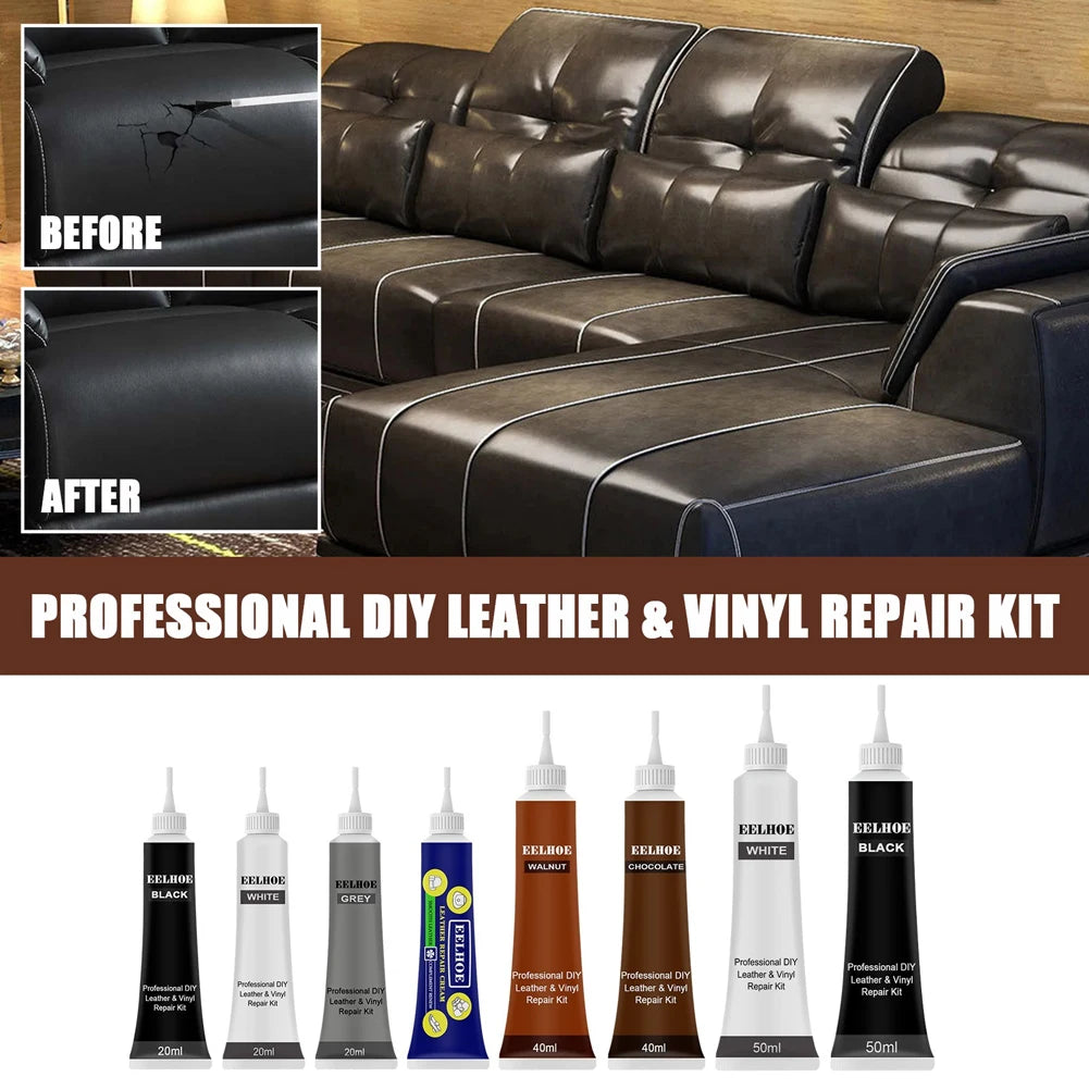 50ML-20ML Leather Repair Gel Car Home Leather Complementary Repair Refurbishing Paint Auto Seat Sofa Scratch Cracks Restoration