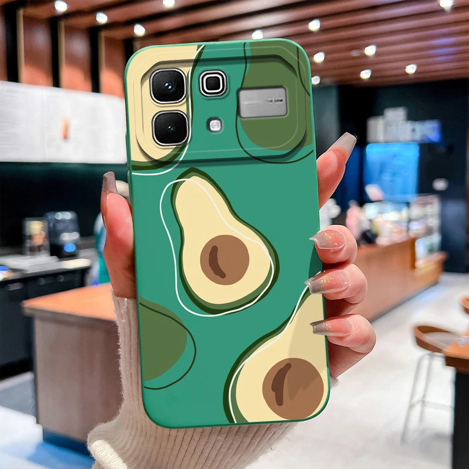 Phone Case For Infinix Note 60 Pro Edge 4G 5G Liquid Silicone High Quality Shockproof Cute Animals Cover