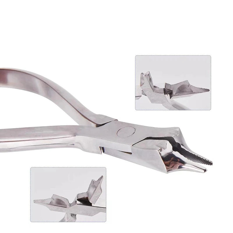 Dental Three Jaws Plier Bending Clasp Making Split Springs Cutting Steel Wire Medical Technical Forcep Orthodontic Dentist Tools