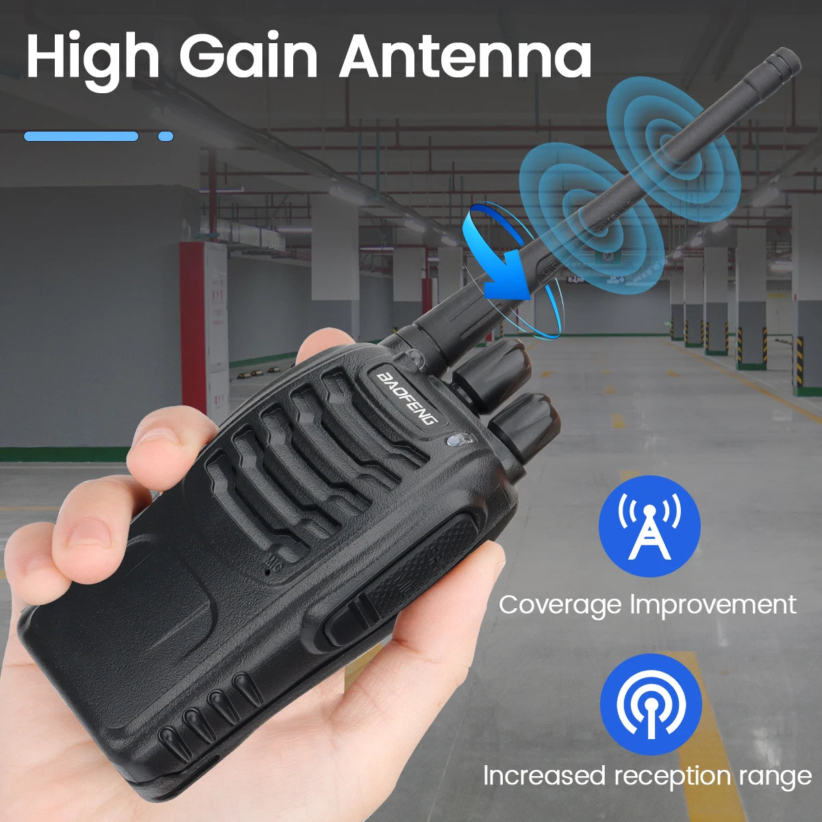 Baofeng BF-88E Pro Walkie Talkie Wireless Copy Frequency Long Range UHF 400-470MHz Portable Ham Two Way Radio for Hunting