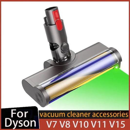 Soft Roller Brush Head for Dyson V7 V8 V10 V11 V15 Cordless Cleaners Hardwood Floor Motorhead Accessories with Dust Detection