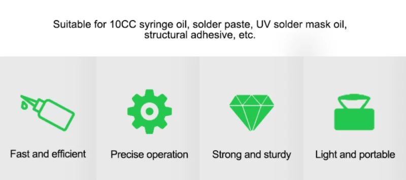 10CC RELIFE RL-062A Welding Oil Needle Booster Manual Glue Gun Press Type Auxiliary Discharge Oil Putter BGA Flux Paste Booster