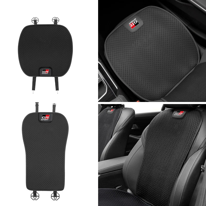 Car Seat Cushion Cover Backrest Protective Pad For Toyota Crown GR Corolla YARIS L Auris C-HR Hilux Vios Rav8 Prius Izoa Reiz